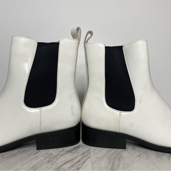 Jeffery Campbell Emrys White Leather Chelsea Bootie 8 - Picture 9 of 16